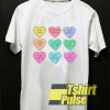 Candy Hearts Graphic t-shirt for men and women tshirt
