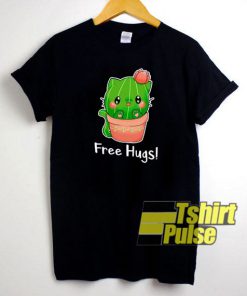 Cat Cactus Free Hugs t-shirt for men and women tshirt