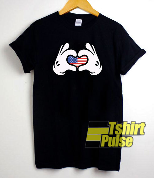 Hand Symbol Of Love America t-shirt for men and women tshirt