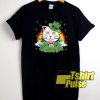 Irish Cat st Patrick Hat t-shirt for men and women tshirt