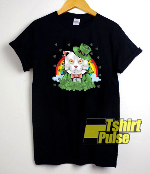 Irish Cat st Patrick Hat t-shirt for men and women tshirt