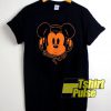 Mickey Mouse Wearing Earphone t-shirt for men and women tshirt