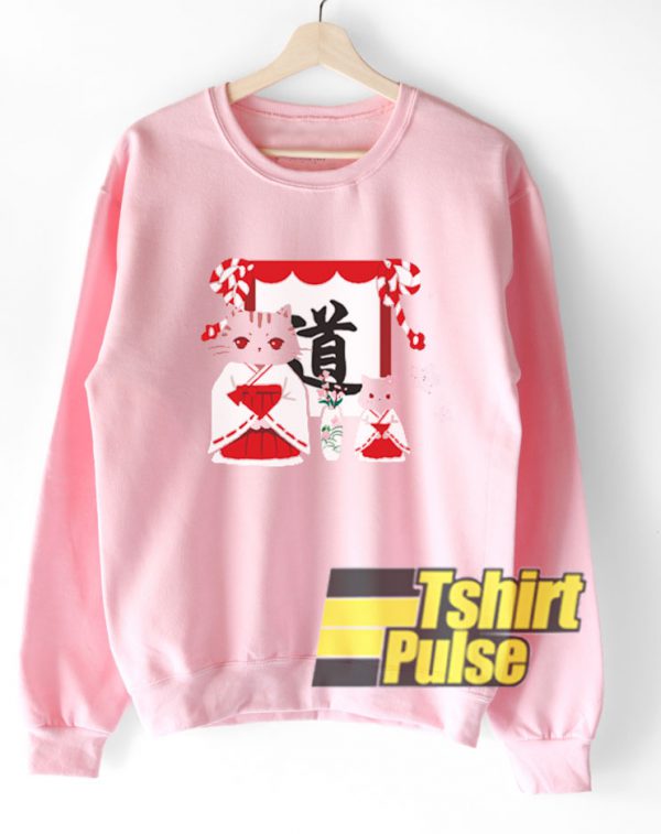 Neko Cat Print sweatshirt
