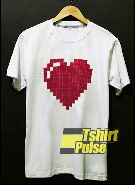 Pixelated Heart t-shirt for men and women tshirt
