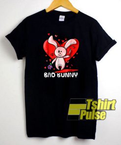 Bad Bunny Red Hearts t-shirt for men and women tshirt