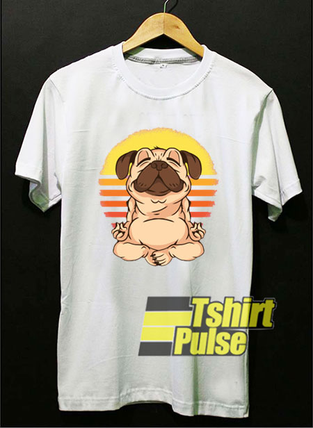 Dog Yoga Meditation Retro t-shirt for men and women tshirt