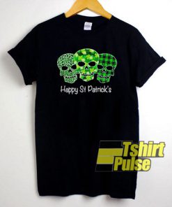 Skulls Happy St Patricks Day t-shirt for men and women tshirt