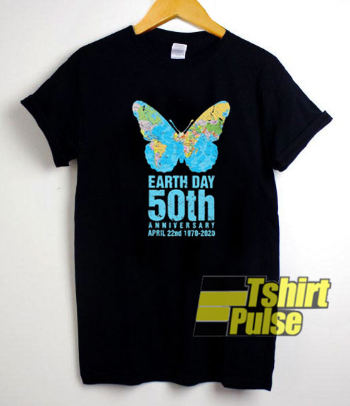 Earth Day 50th Anniversary Butterfly t-shirt for men and women tshirt