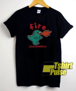 Fire Chibi Godzilla t-shirt for men and women tshirt
