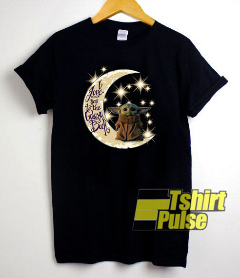 Official Baby Yoda Moon Galaxy t-shirt for men and women tshirt