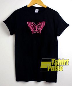 Pink Butterfly Printed t-shirt for men and women tshirt