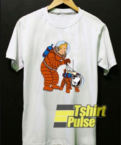 Tintin Astronaut t-shirt for men and women tshirt