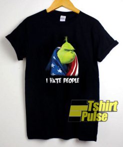 Grinch And America Flag I Hate People t-shirt for men and women tshirt