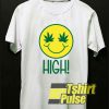 High Weeds Smile Face t-shirt for men and women tshirt