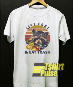 Live Fast Eat Trash Vintage t-shirt for men and women tshirt