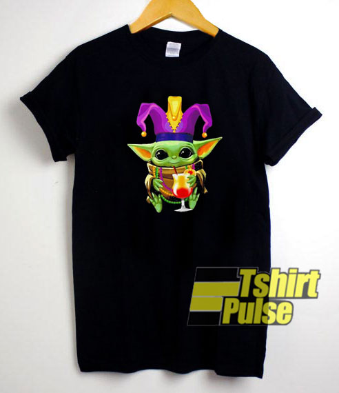 Mardi Gras Baby Yoda t-shirt for men and women tshirt