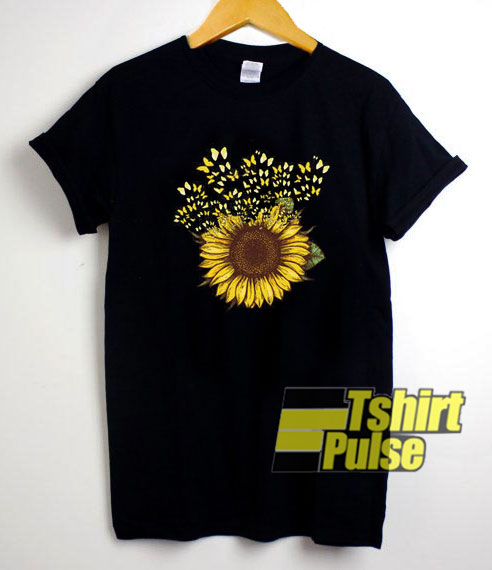 Sunflower Butterflys Print Graphic t-shirt for men and women tshirt