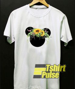 Sunflower Printed Head Mickey Mouse t-shirt for men and women tshirt
