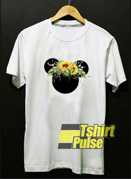 Sunflower Printed Head Mickey Mouse t-shirt for men and women tshirt