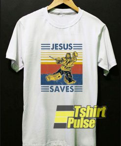 Vintage Hockey Jesus Save t-shirt for men and women tshirt
