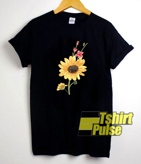 Aesthetic Sunflower Floral t-shirt for men and women tshirt