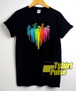 Bear Gift Rainbow Melted t-shirt for men and women tshirt