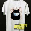 Black Cat Wear a Protective Mask t-shirt for men and women tshirt