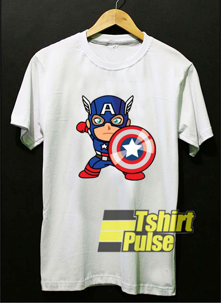Captain America Chibi Cartoon t-shirt for men and women tshirt