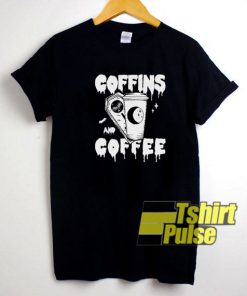 Coffins And Coffee Gothic t-shirt for men and women tshirt