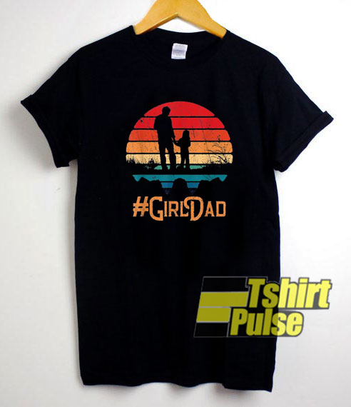 Father Of Girls Daughter Vintage t-shirt for men and women tshirt