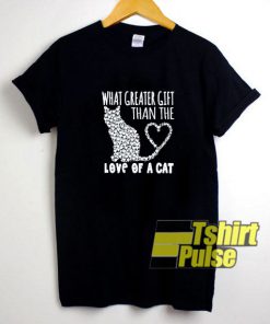 Greater Gift Love Cat Printed t-shirt for men and women tshirt