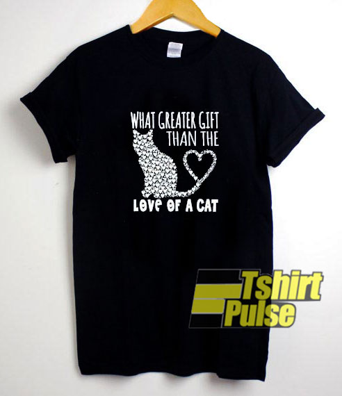 Greater Gift Love Cat Printed t-shirt for men and women tshirt
