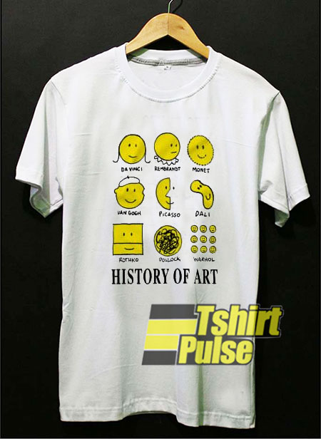 History of Art Smiley Face t-shirt for men and women tshirt