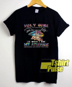 Lips Peace July Girl t-shirt for men and women tshirt