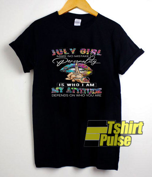 Lips Peace July Girl t-shirt for men and women tshirt