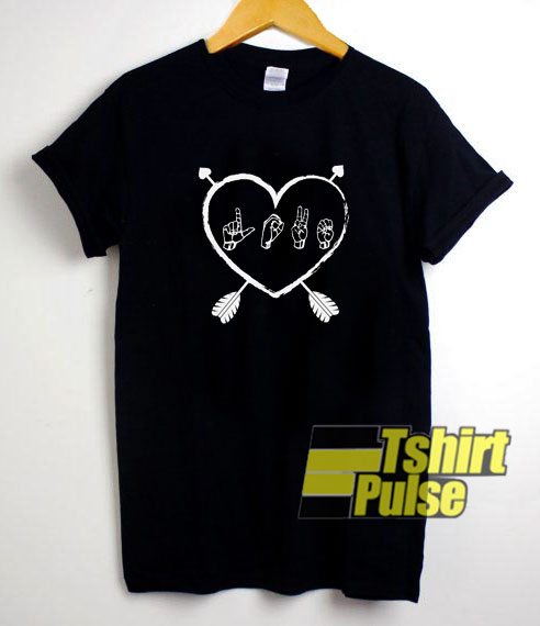 Love Sign Language Heart t-shirt for men and women tshirt