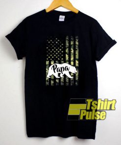 Papa Bear Camouflage Art t-shirt for men and women tshirt