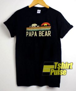 Papa Bear Retro t-shirt for men and women tshirt