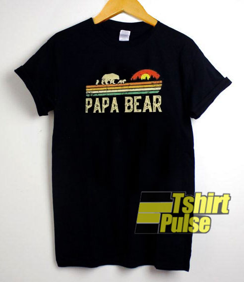 Papa Bear Retro t-shirt for men and women tshirt