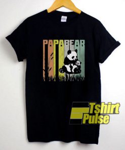 Papa Bear and Baby Bear Panda t-shirt for men and women tshirt