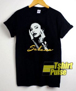 Selena Vintage Yellow Letter t-shirt for men and women tshirt