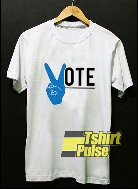 V sign Vote t-shirt for men and women tshirt