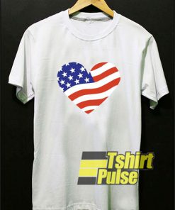 American Flag Heart t-shirt for men and women tshirt