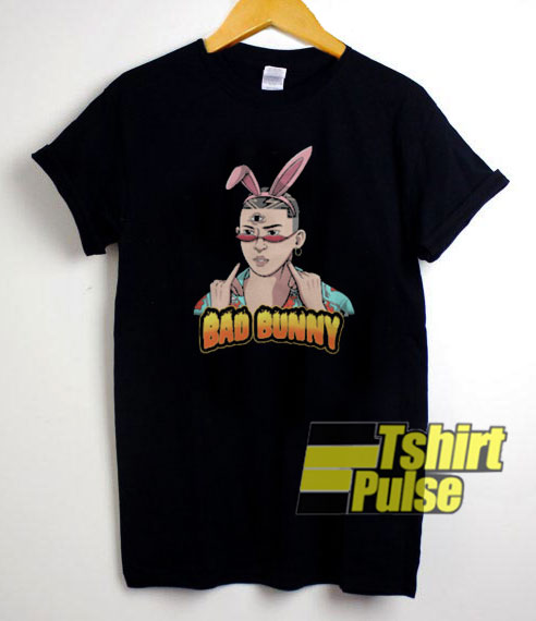 Bad Bunny With Bunny Ears t-shirt for men and women tshirt