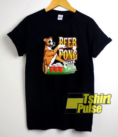 Beer Pong Dog Funny Quote t-shirt for men and women tshirt