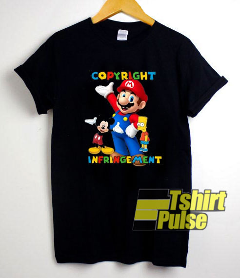 Copyright Micky Mouse Super Mario t-shirt for men and women tshirt