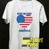 God Bless America Heart t-shirt for men and women tshirt