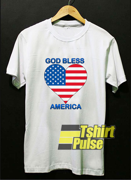God Bless America Heart t-shirt for men and women tshirt