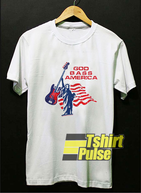 Guitar God Bas America Flag t-shirt for men and women tshirt