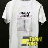 July Girl Facts Cancer t-shirt for men and women tshirt